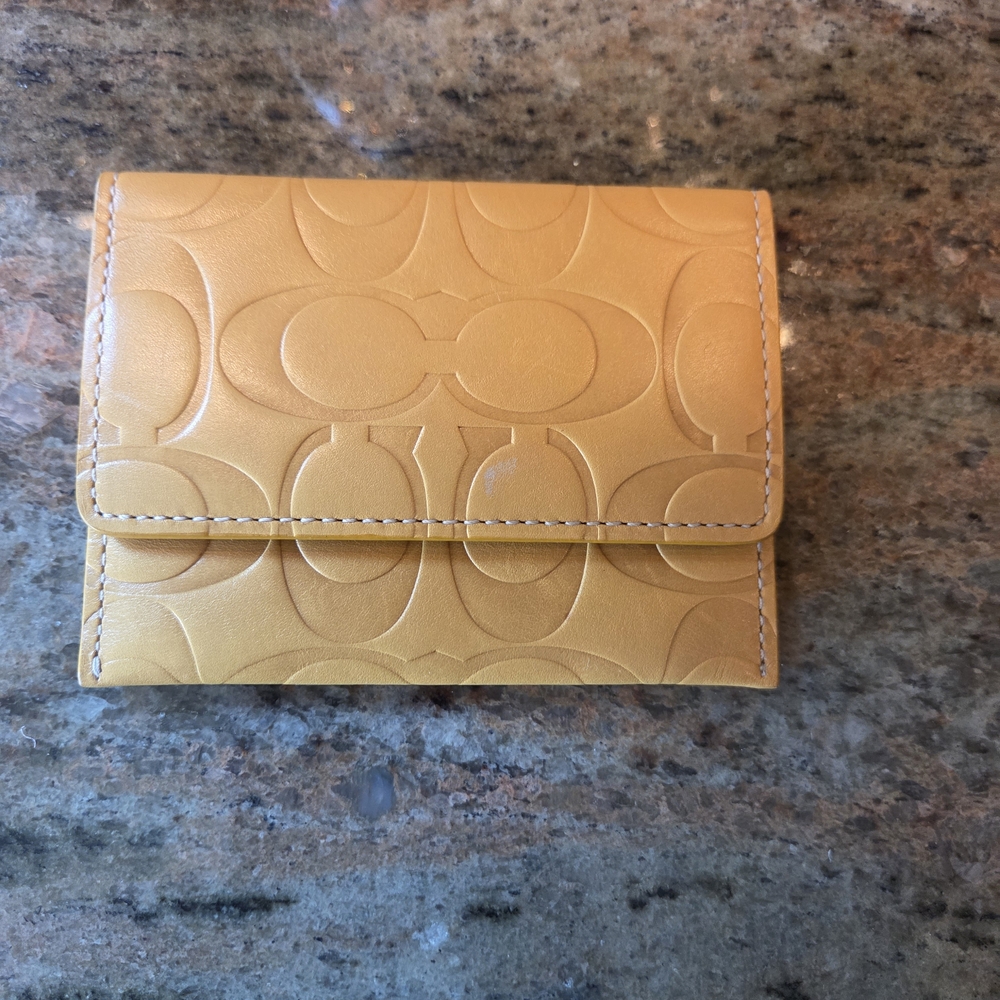 Coach Slim Wallet in Golden Yellow